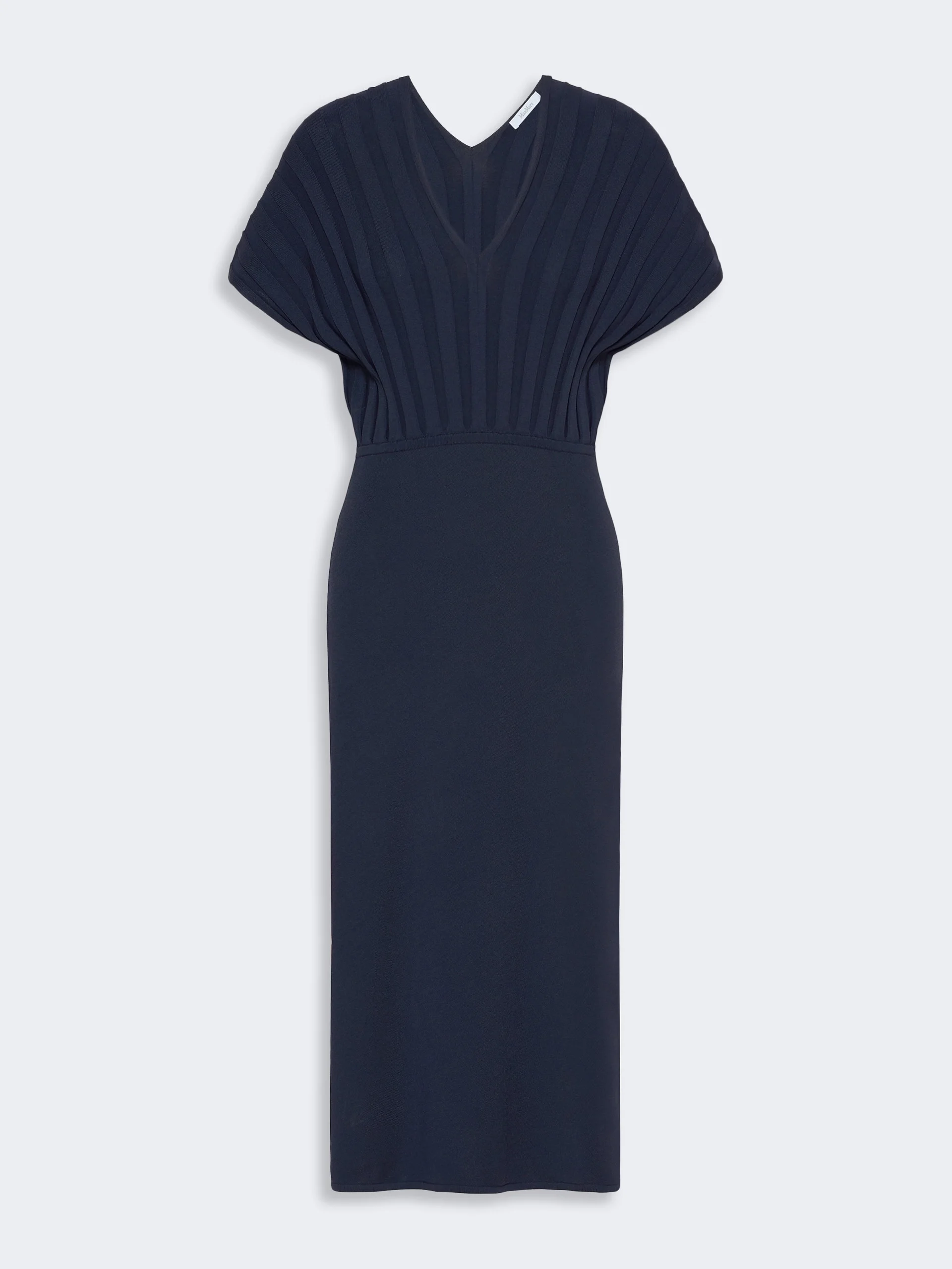 SERIO Rib-knit viscose crepe dress - ULTRAMARINE - 1