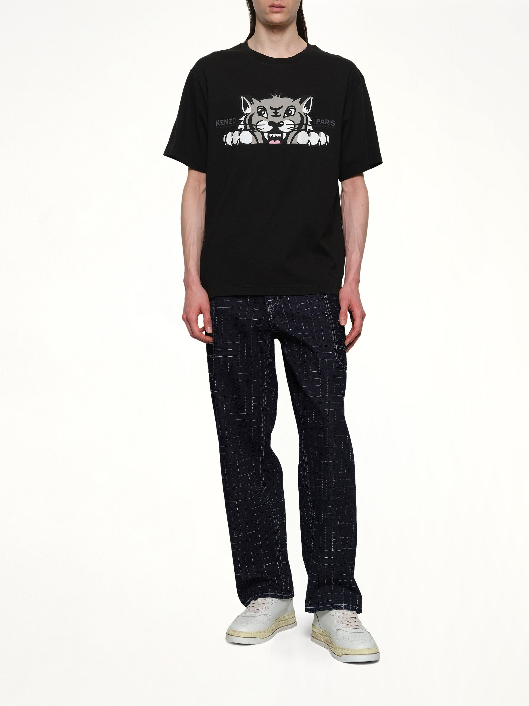 Kenzo Happy Tiger Oversize T-Shirt in Black - 4