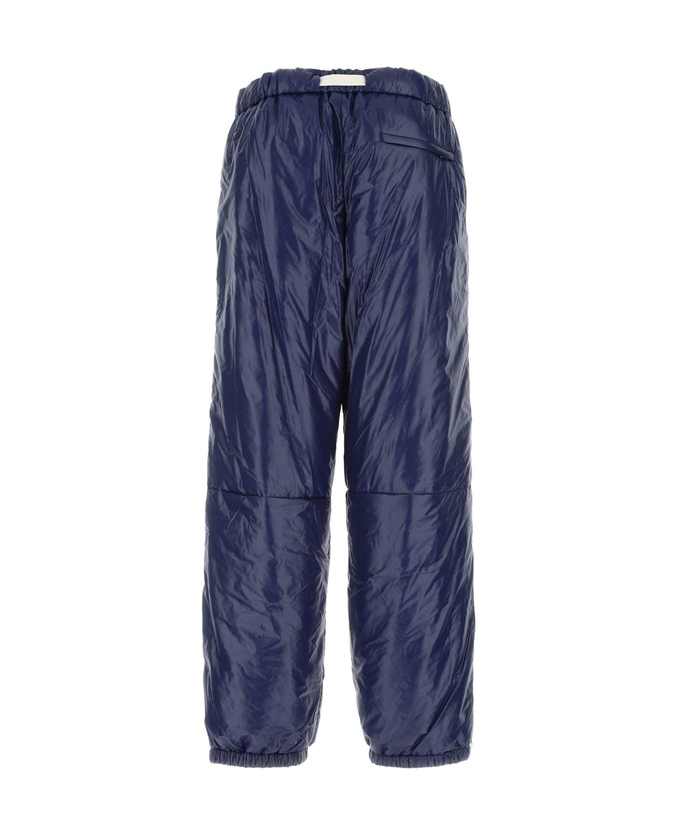 Blue Nylon Joggers - 2