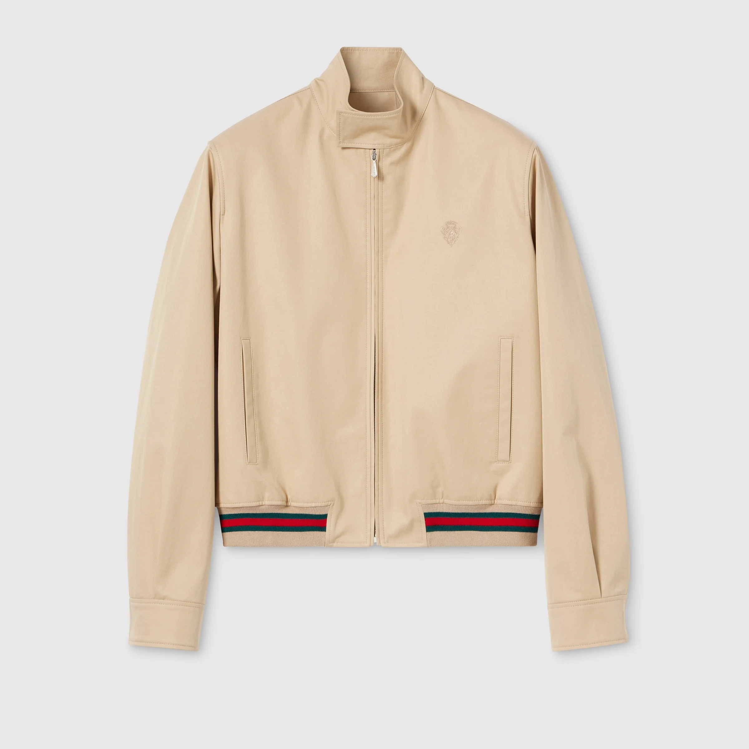 Cotton twill zip jacket with Web - 1