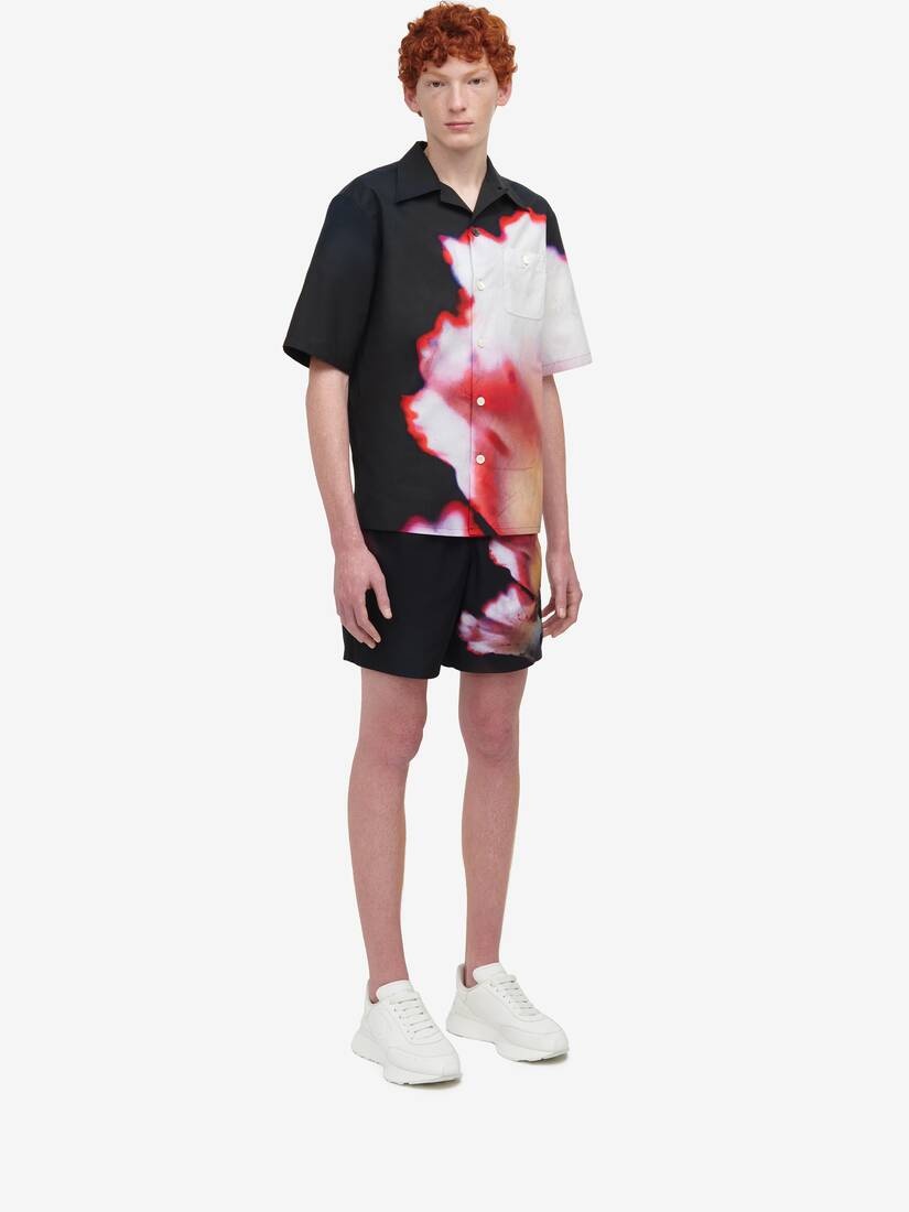 Men's Solarised Flower Hawaiian Shirt in Multicolor - 3