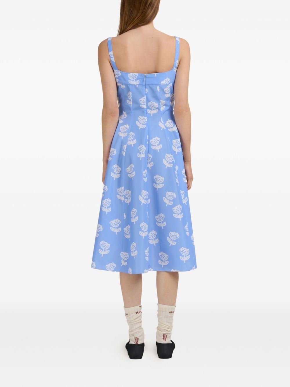 floral print slip dress - 3
