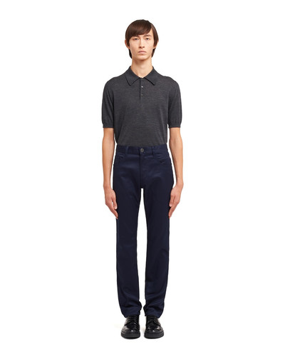 Prada Stretch drill five-pocket trousers outlook