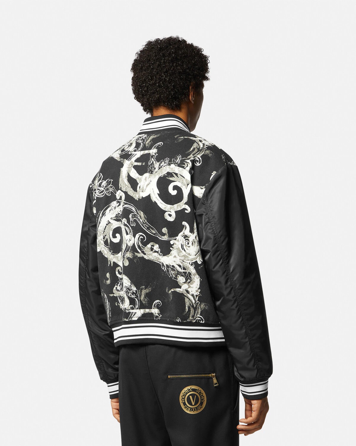 Watercolour Couture Denim Bomber Jacket - 5