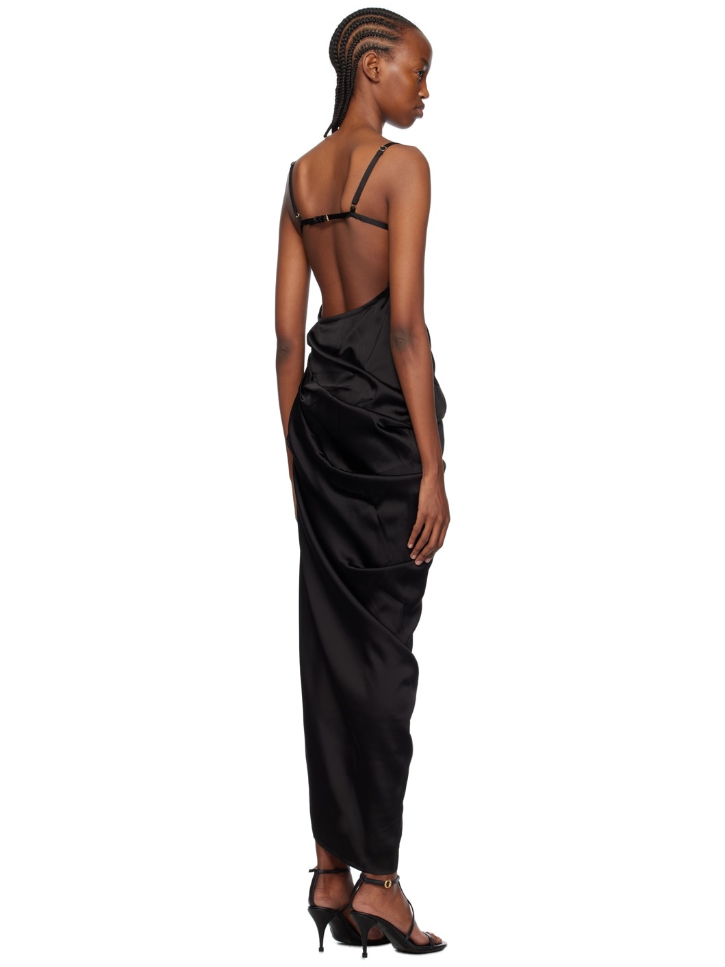 Black Les Sculptures 'La Saudade longue brodée' Maxi Dress - 3