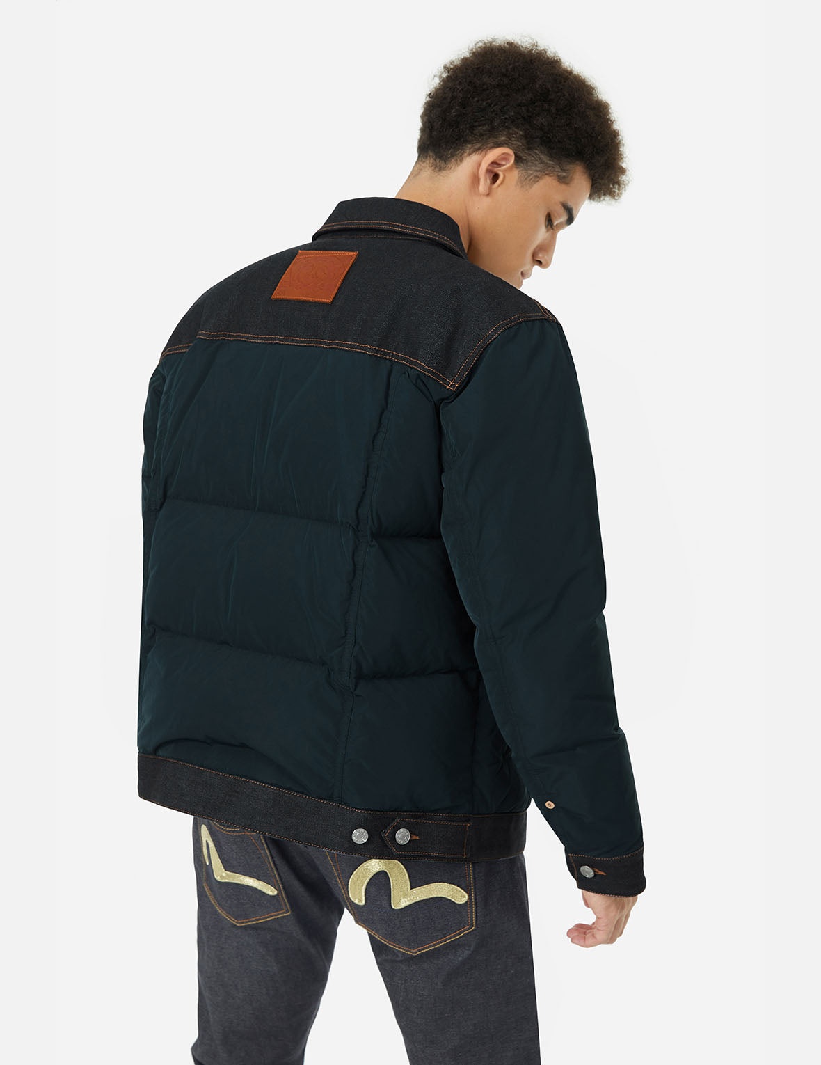 Seagull Metallic Embroidery Regular Fit Down Jacket - 6