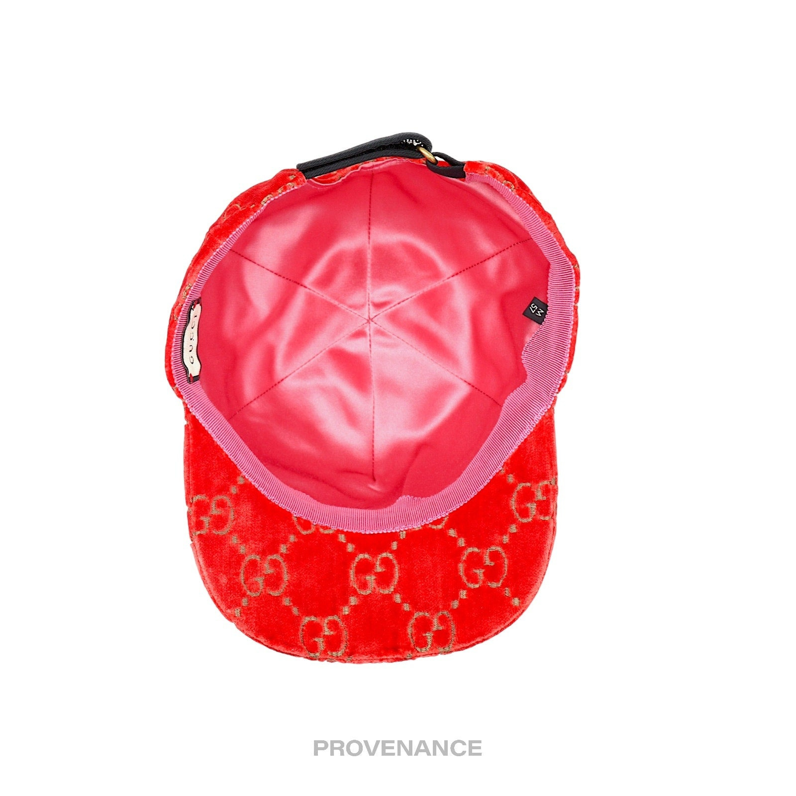 Gucci GG Monogram Canvas Velour Cap - Orange - 8