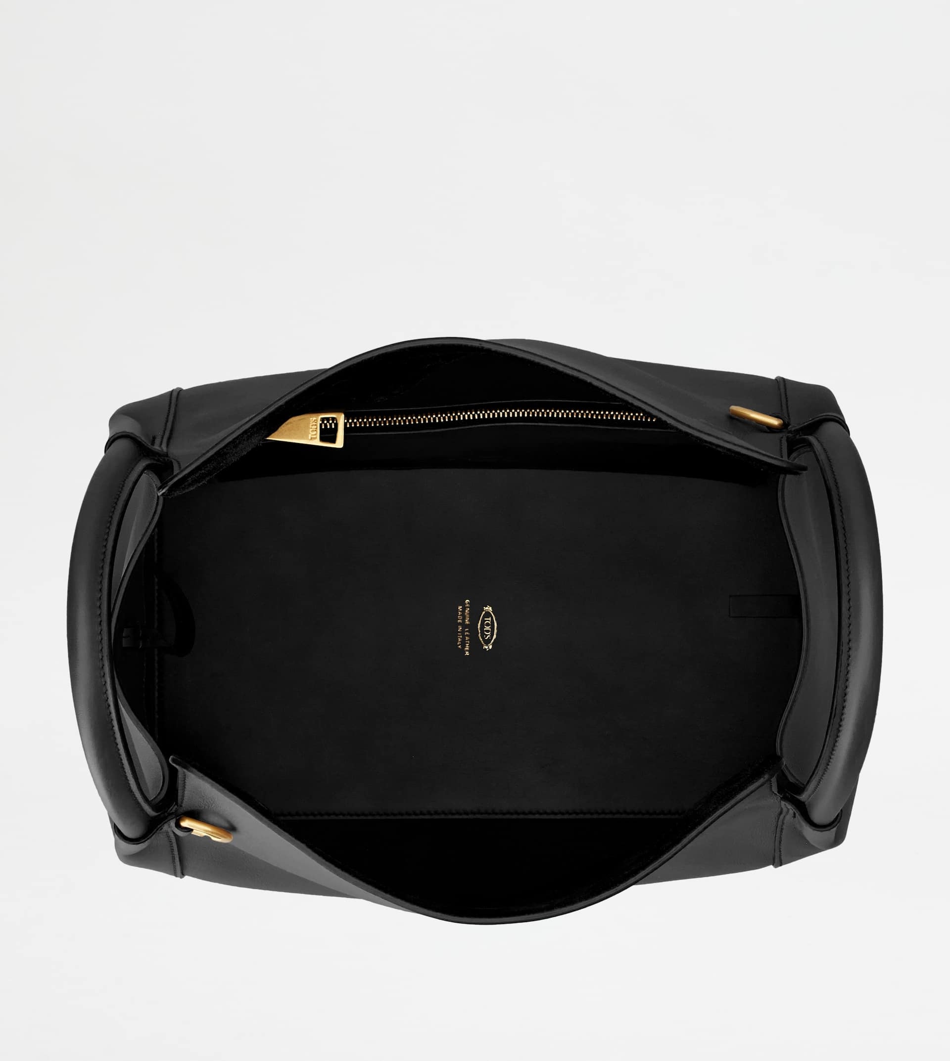 SATCHEL IN LEATHER SMALL - BLACK - 6