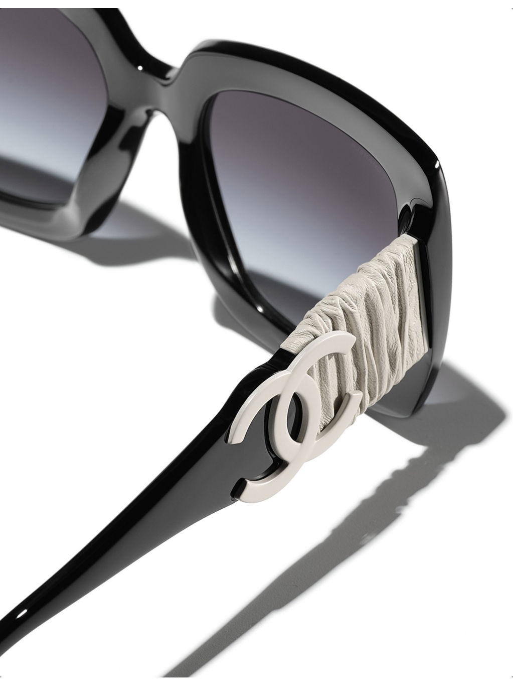 CH5474Q rectangular-frame leather and acetate sunglasses - 4