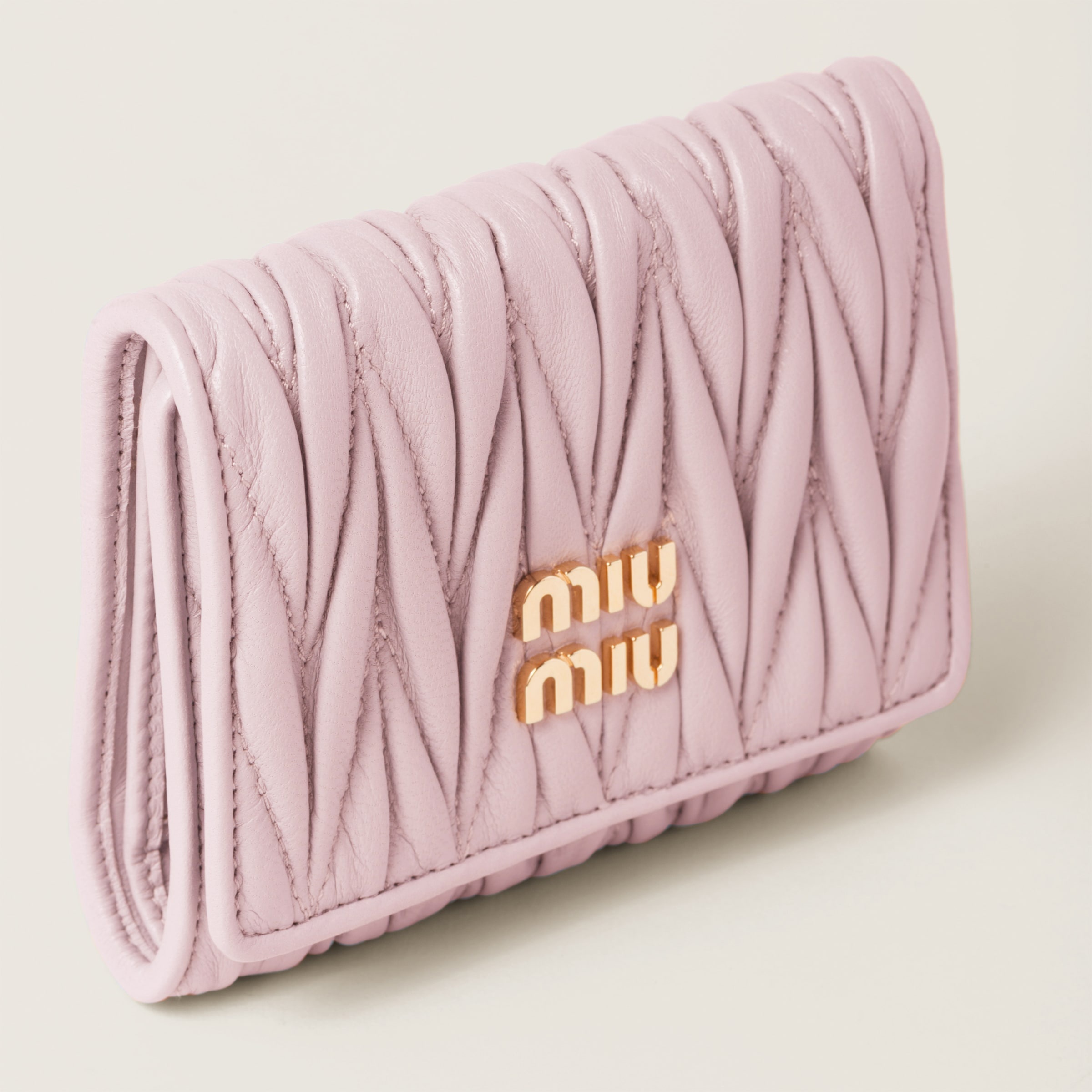 Small matelassé nappa leather wallet - 4