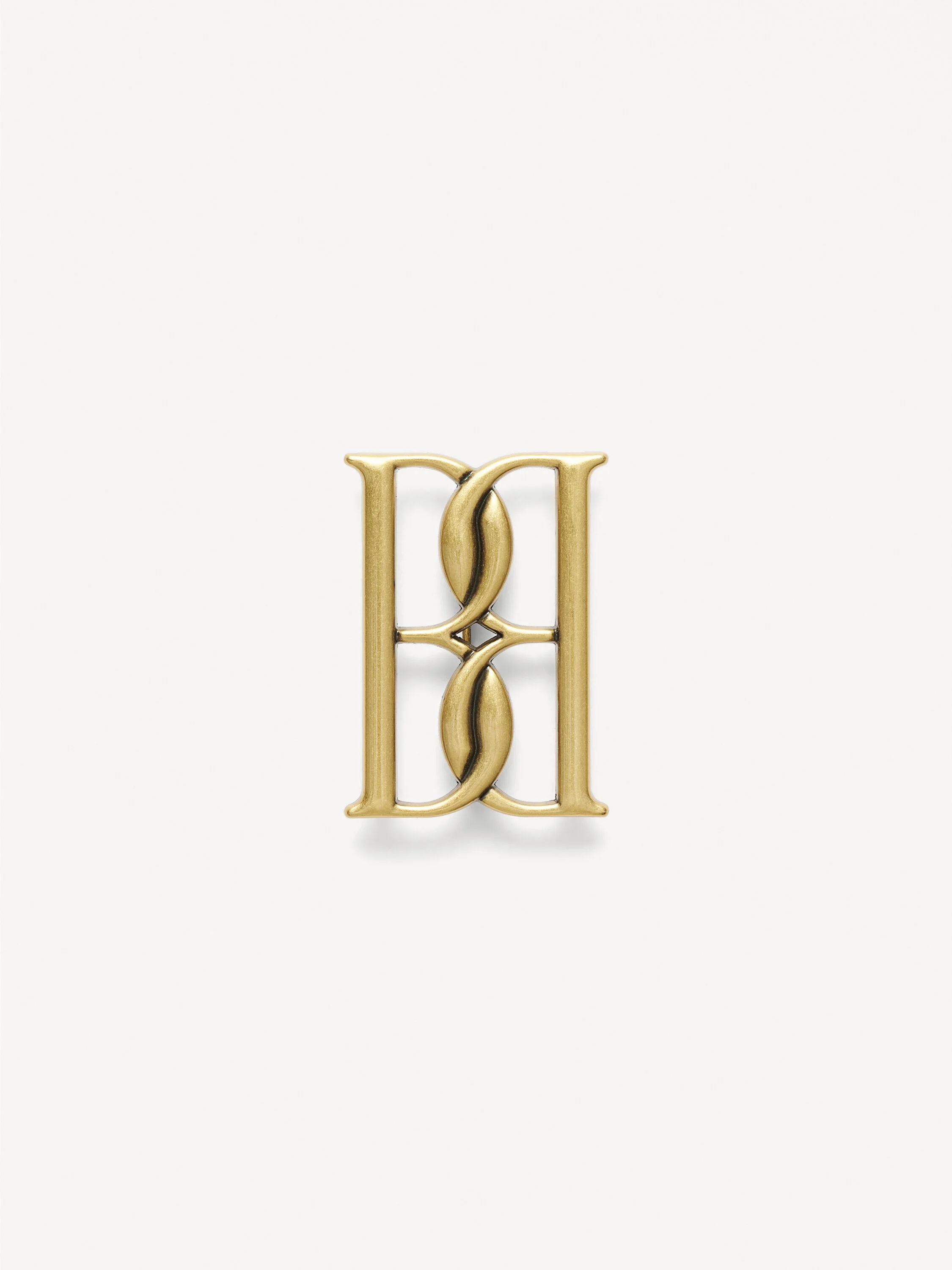 Mono small gold-tone brooch - 1