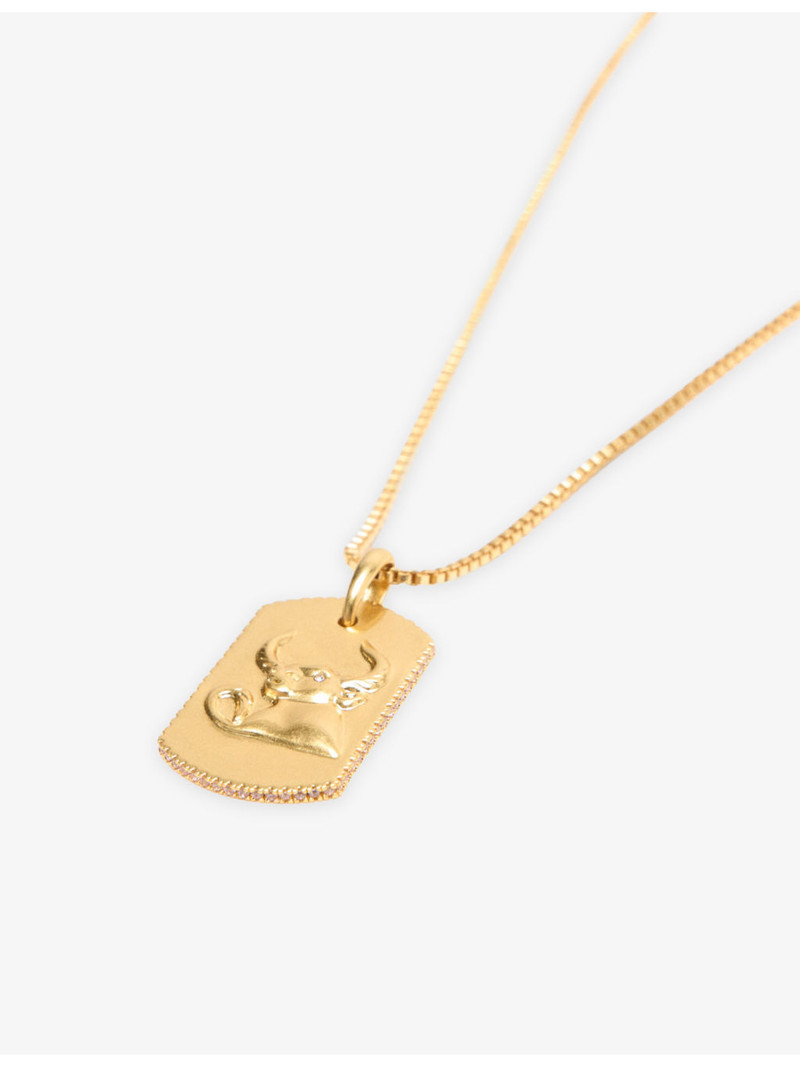 maje Zodiac-Plaque Metal Necklace outlook