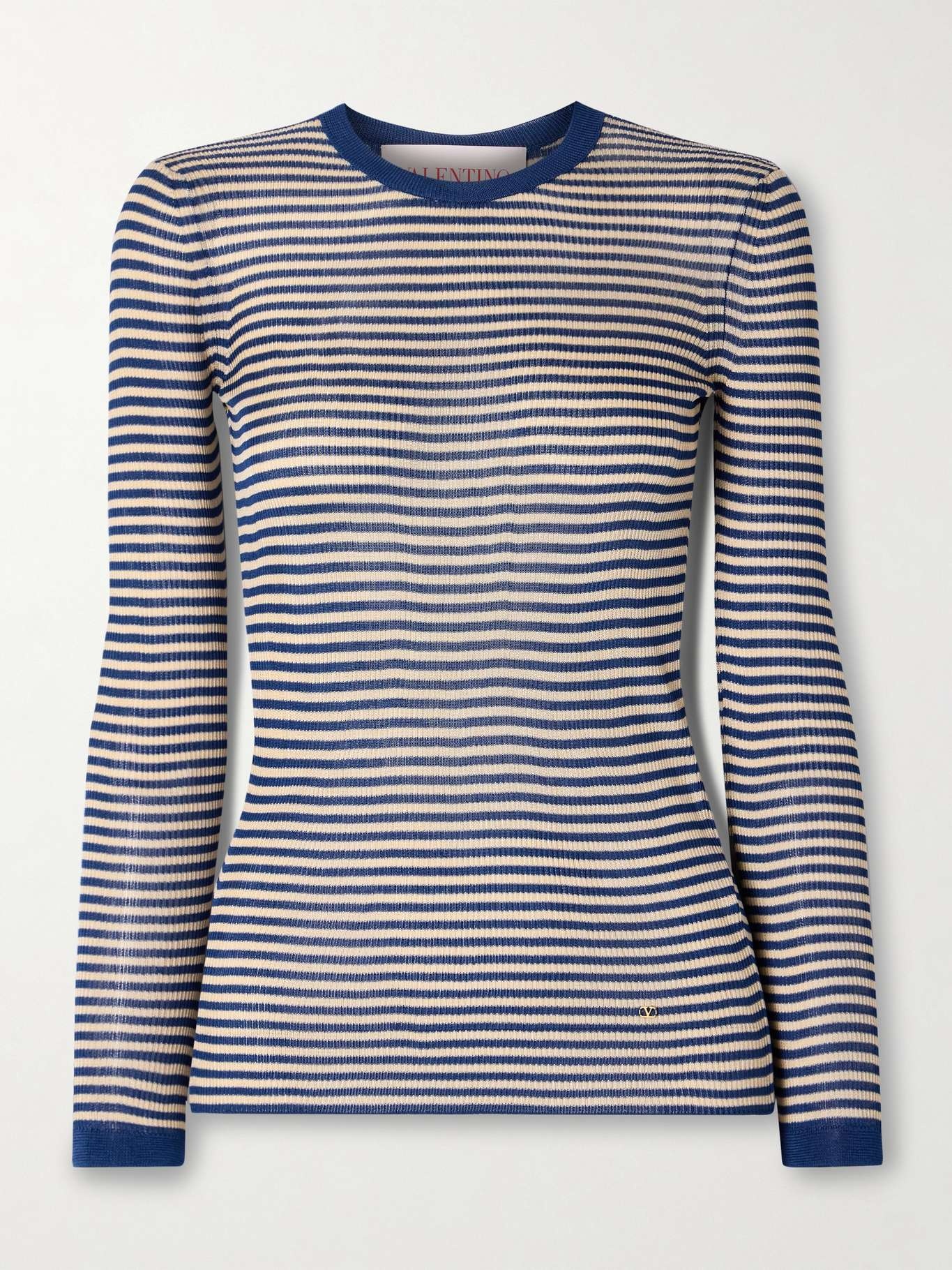 Striped silk sweater Blue - 1