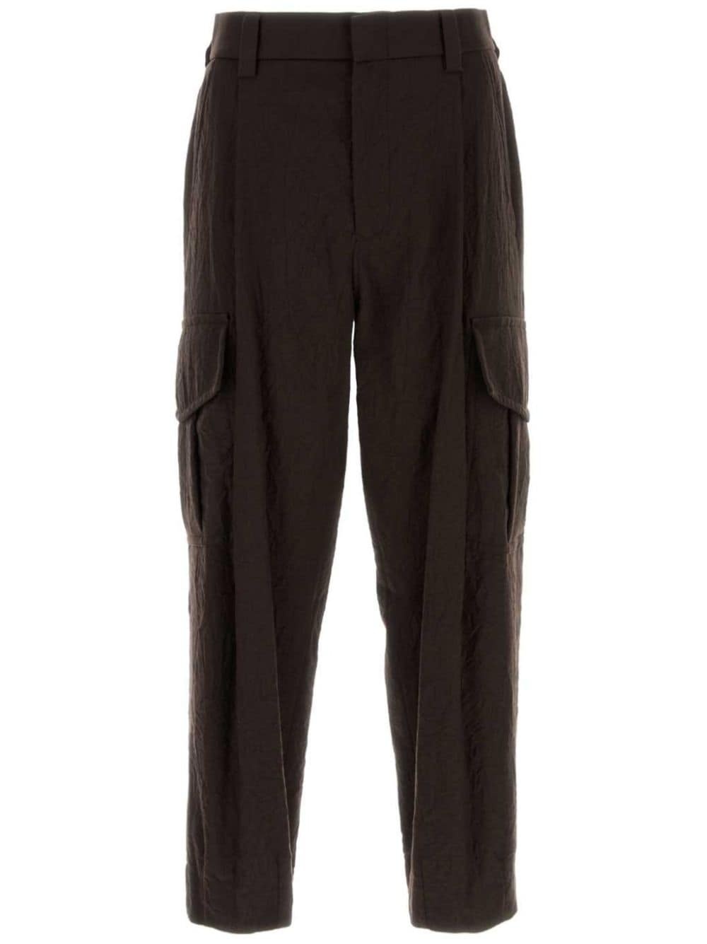 single-pleat virgin-wool trousers - 1