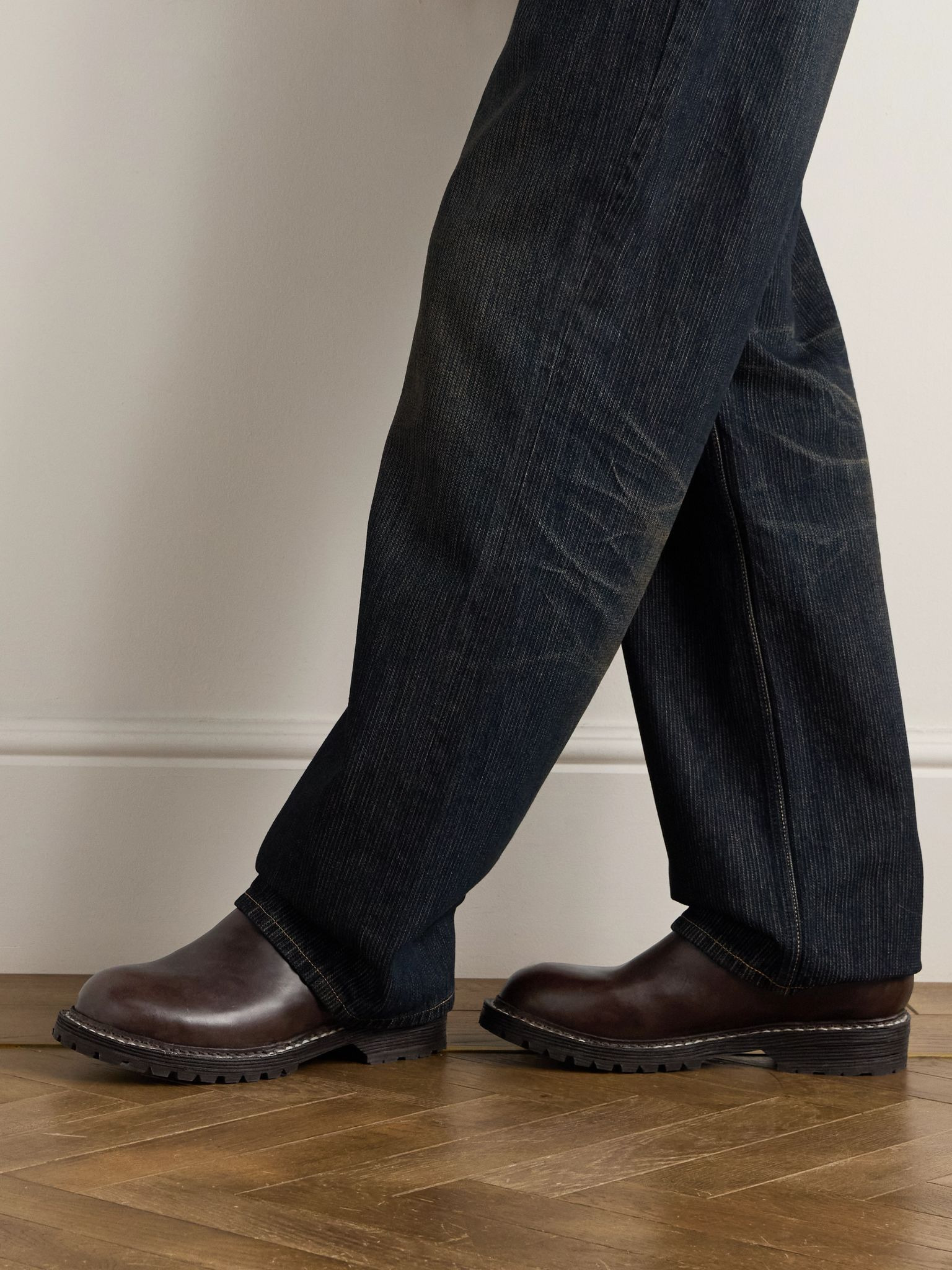 Gornergrat Mid-Folk Leather Chelsea Boots Dark brown - 2