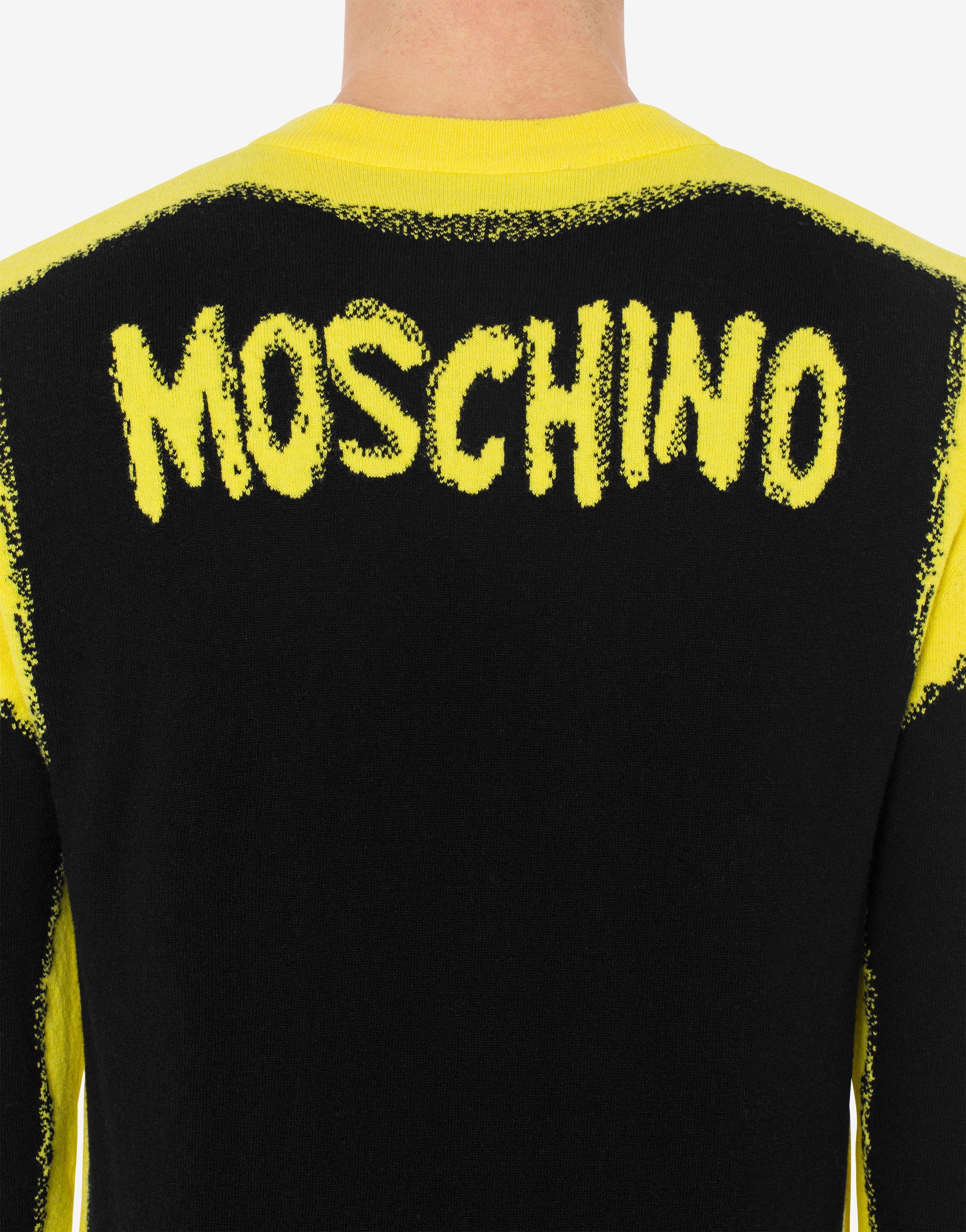 MOSCHINO PAINT WOOL AND CASHMERE CARDIGAN - 7