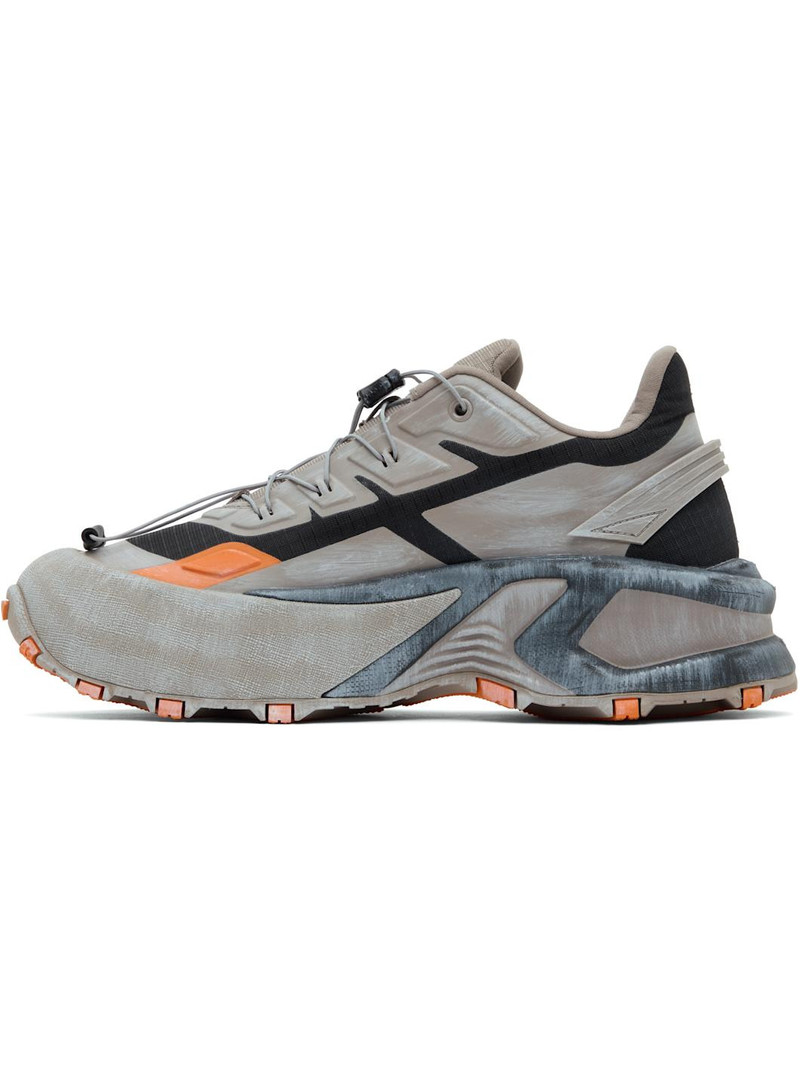 Diesel Gray D-Cage Runner Sneakers outlook