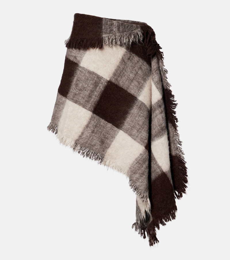 Kai checked alpaca and wool-blend miniskirt 1