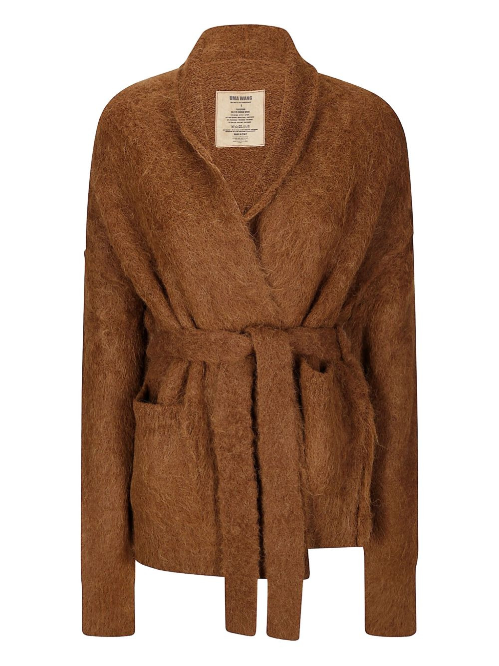 belted mohair cardigan - 1