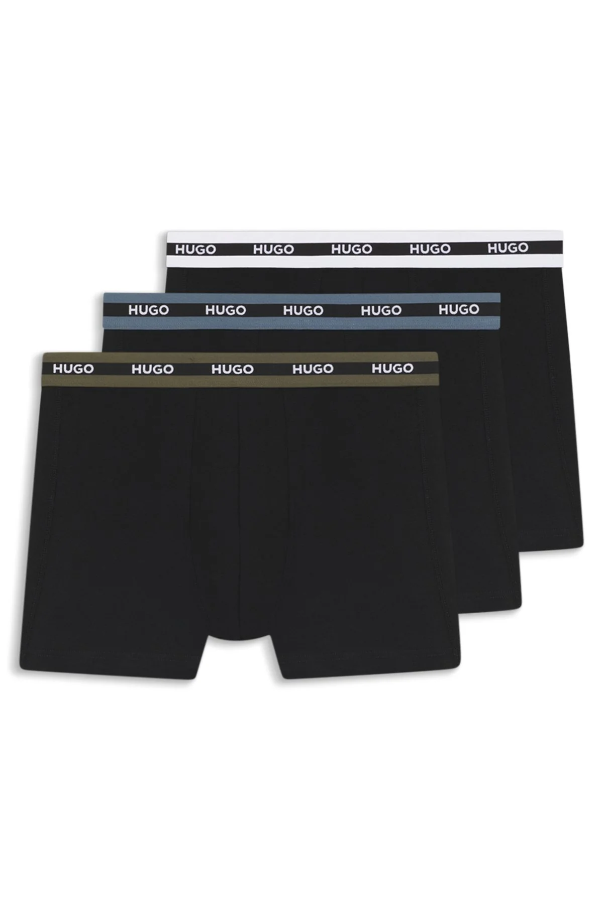 THREE-PACK OF LOGO-WAISTBAND BOXER BRIEFS IN STRETCH COTTON - 1