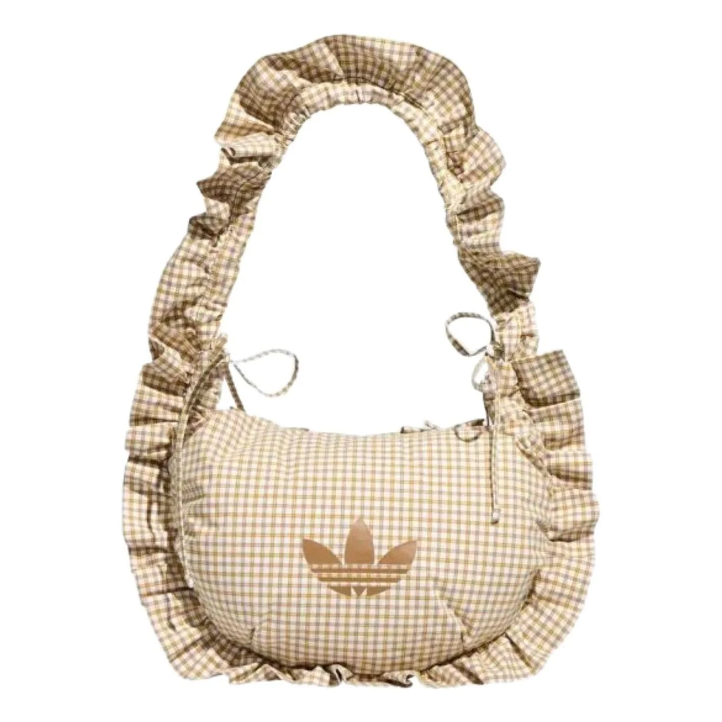 (WMNS) adidas Plaid Ruffle Bag 'Beige' KX6986 - 1