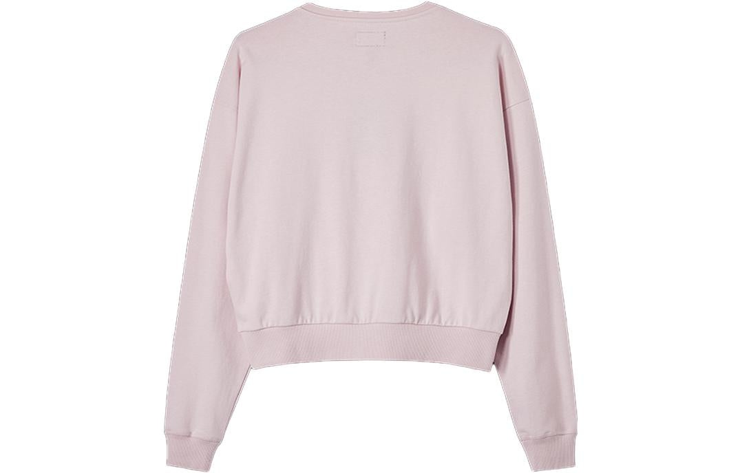 (WMNS) Converse Chuck Taylor Patch CrewNeck Sweatshirt 'Pink' 10023715-A01 - 2