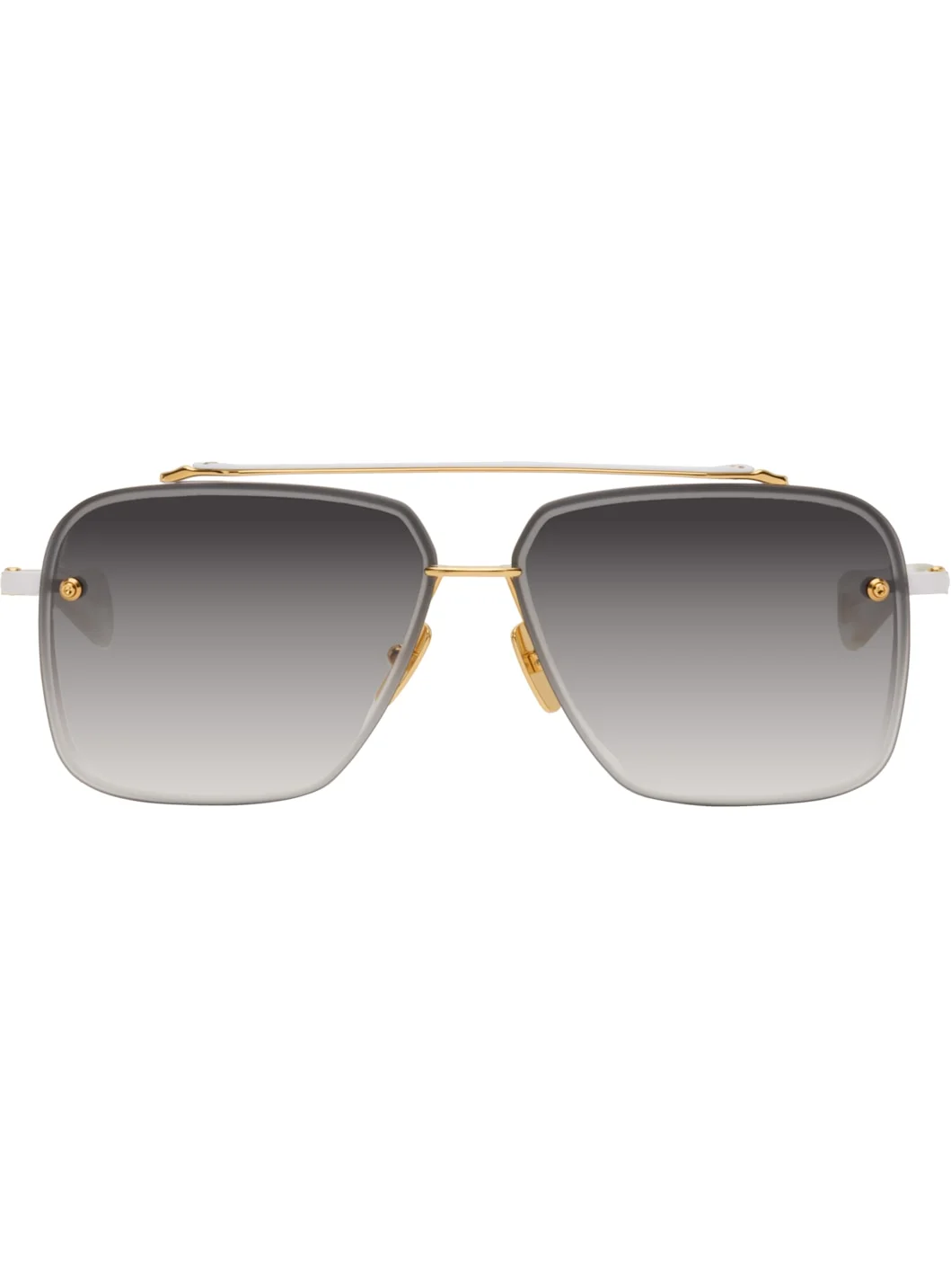White & Gold Mach-Six Sunglasses - 1