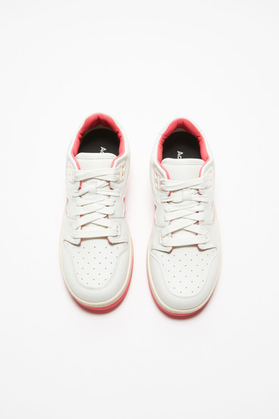 Acne Studios Low top sneakers - White/electric pink outlook