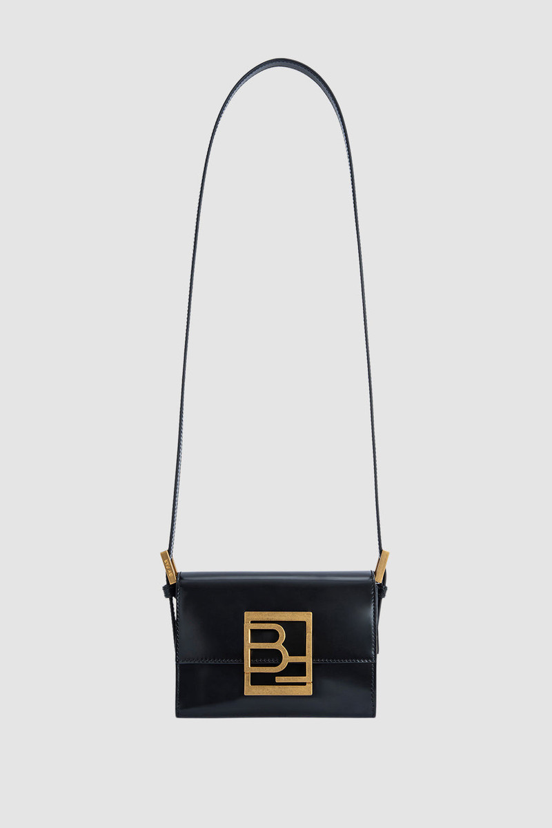 Fran Black Semi Patent Leather Top-Handle Bag 3