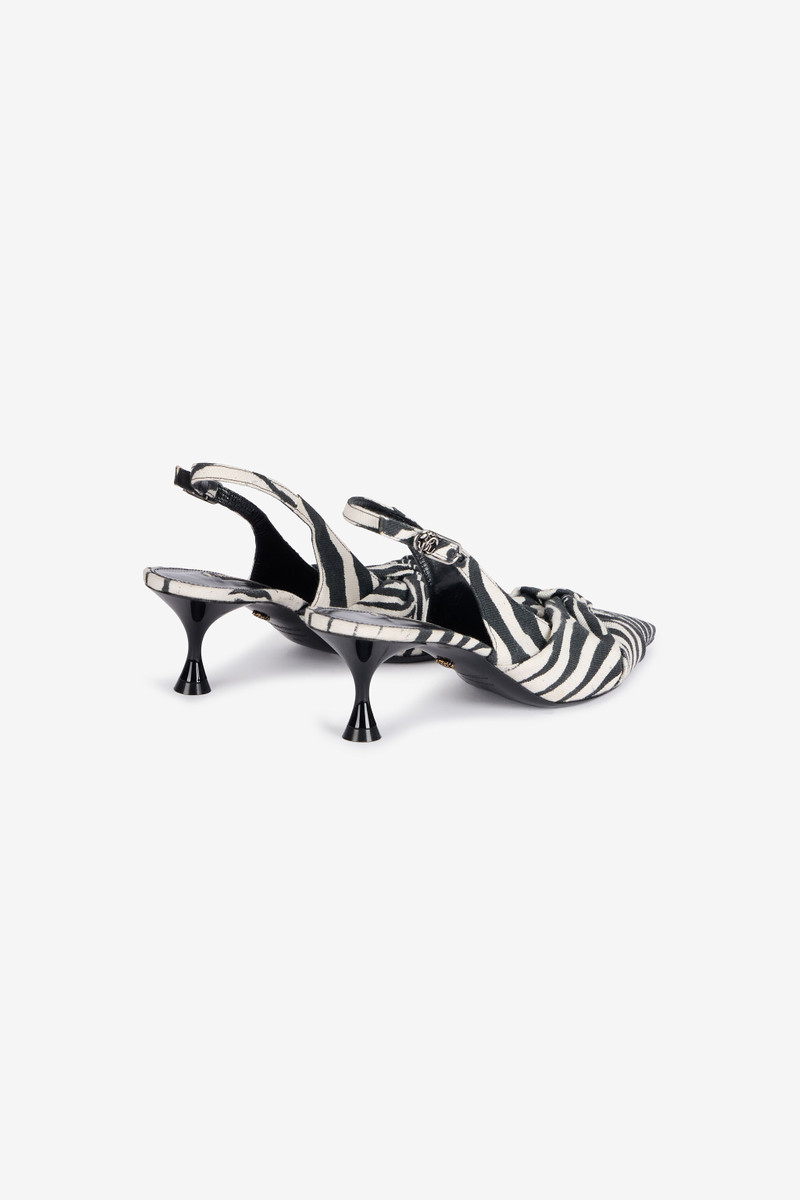 Roberto Cavalli Zebra Print Slingbacks With Knotted Detail outlook