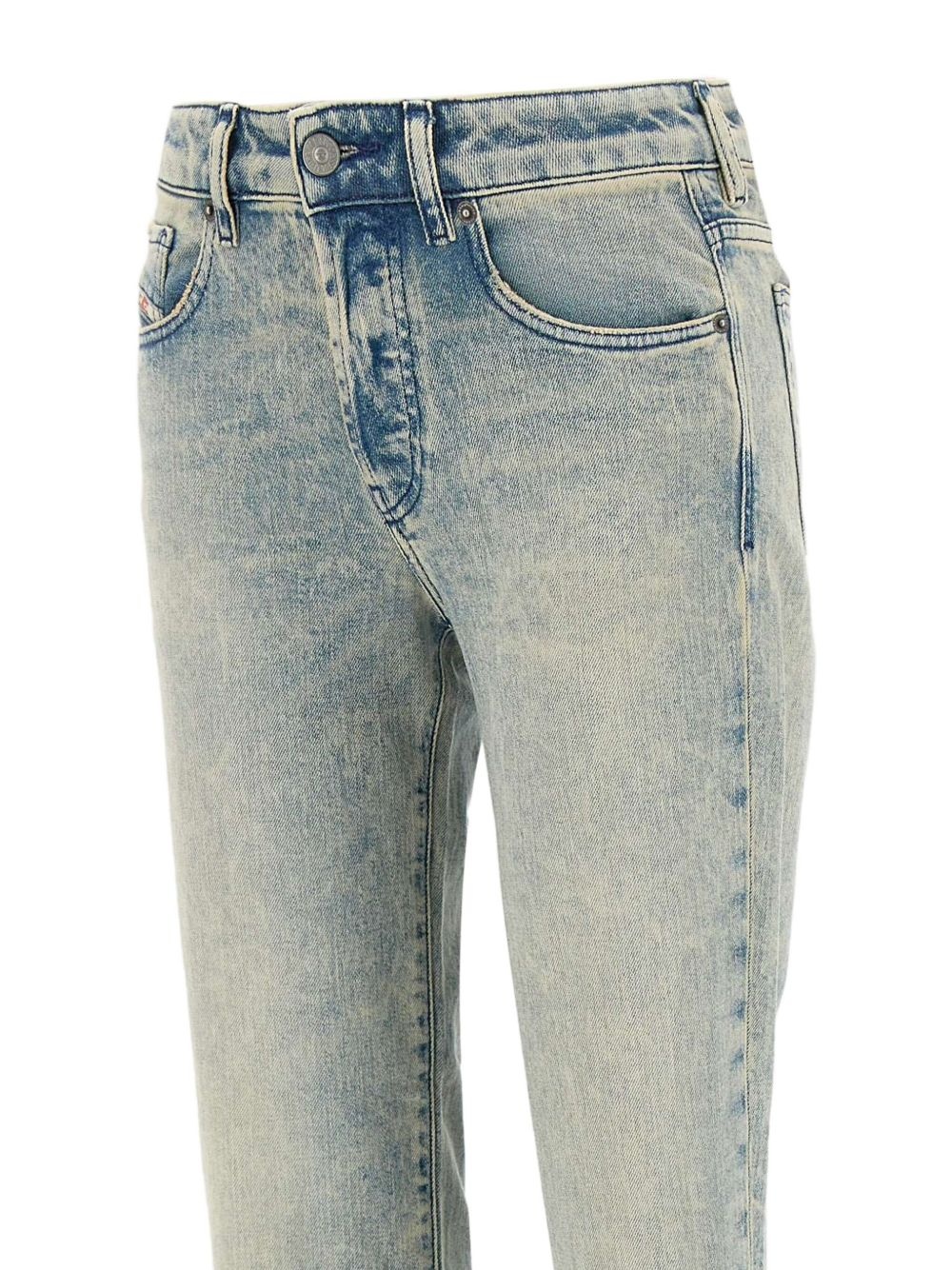 faded straight-leg jeans - 4