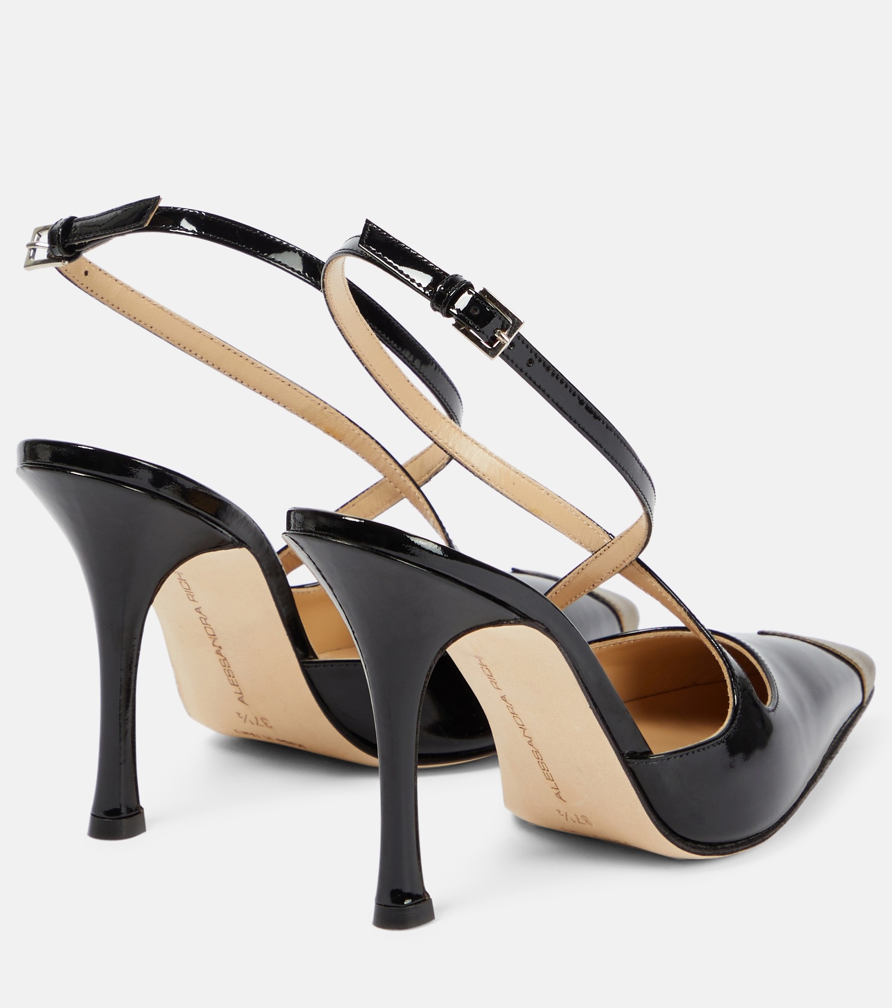 Paneled patent leather pumps - 3