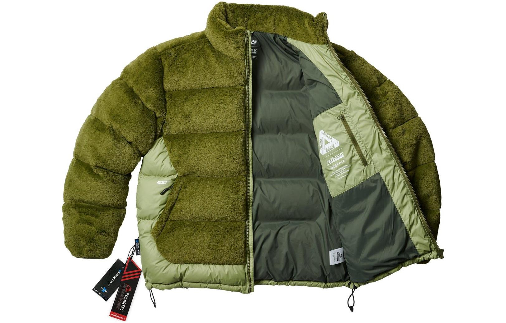 Palace Polartec High Loft Puffa 'Olive' P23JK118 - 4