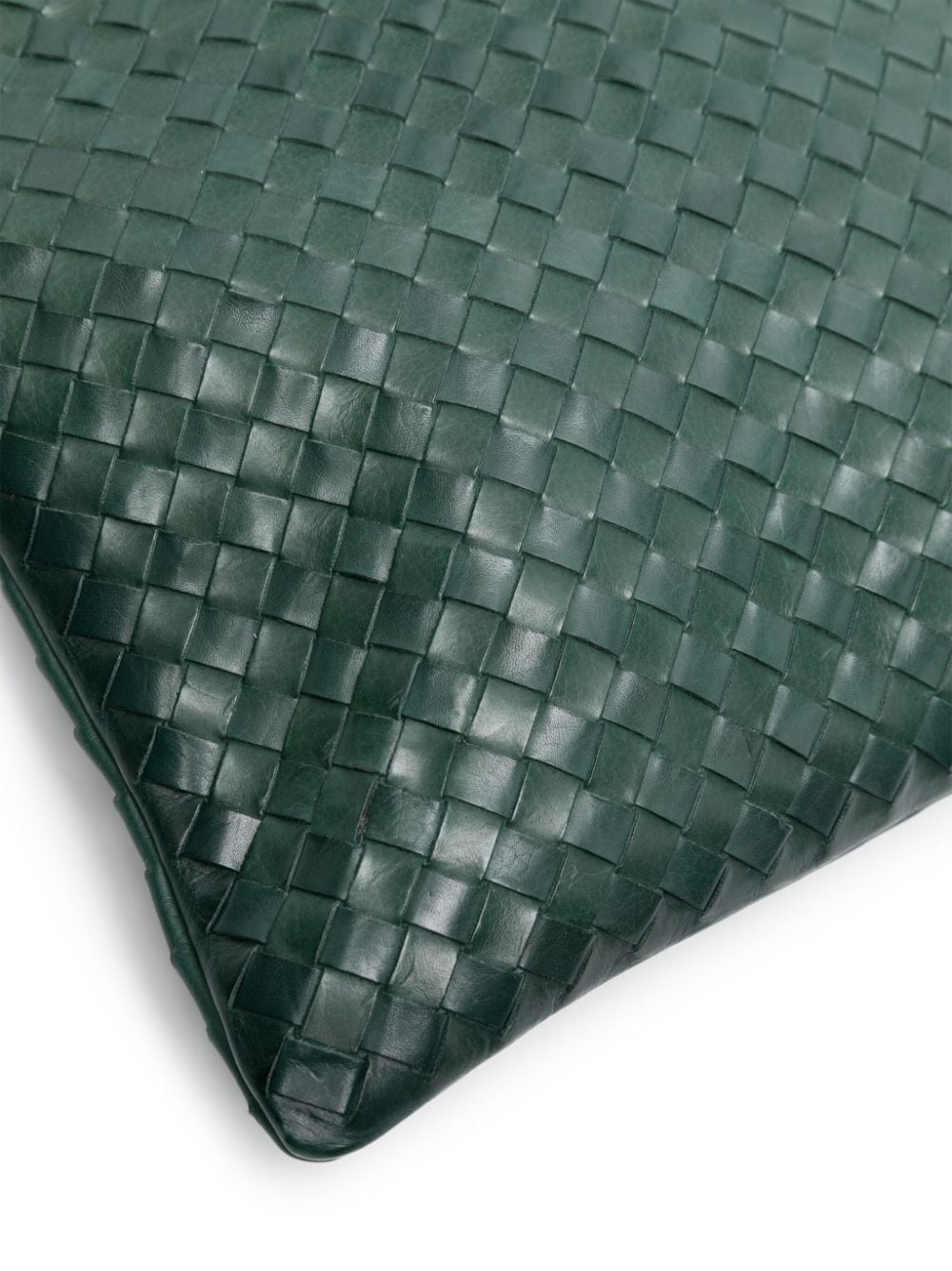 A4 interwoven leather clutch bag - 4