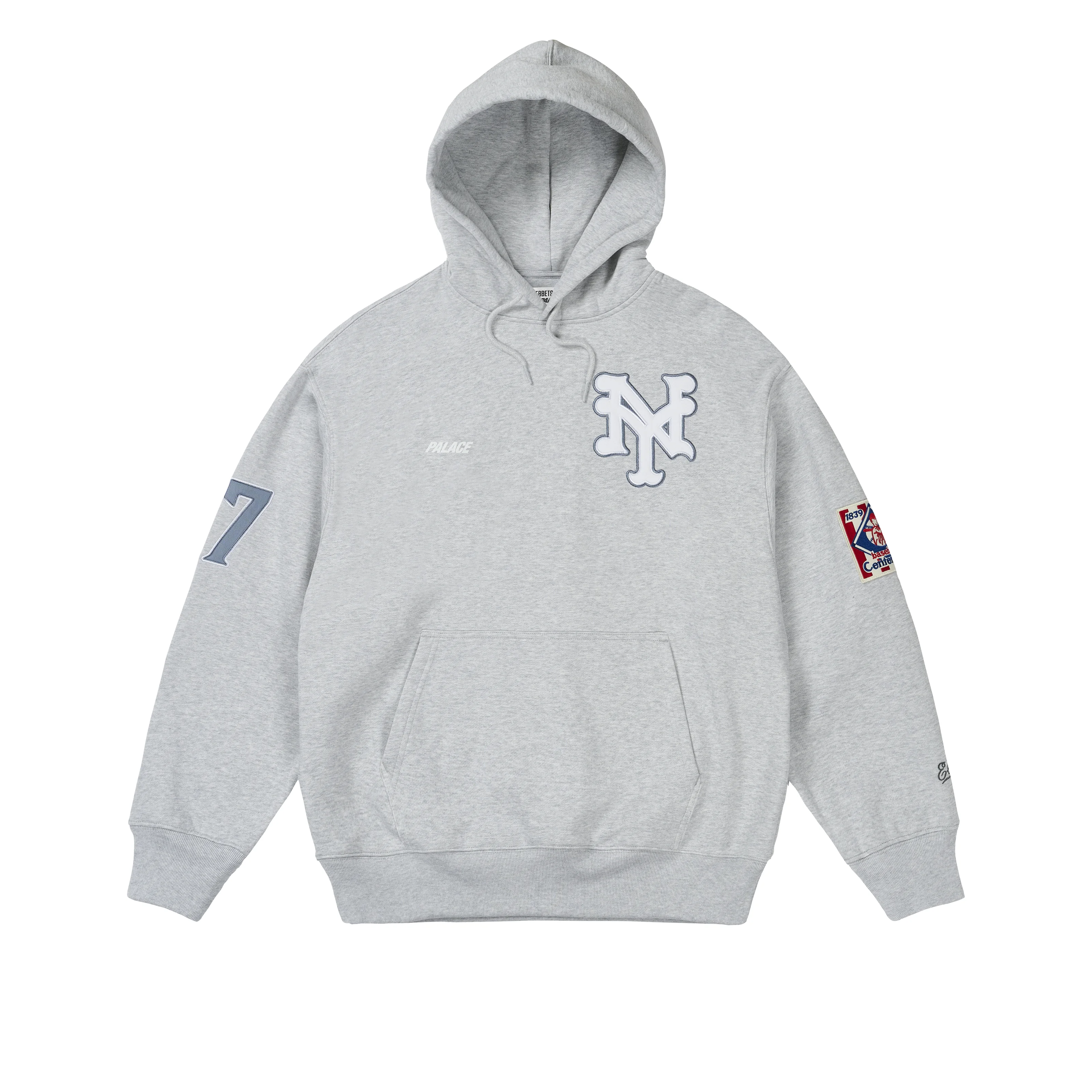 PALACE NEW YORK CUBANS HOOD GREY MARL - 1