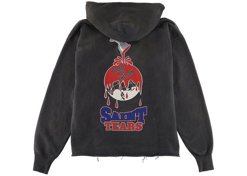 SAINT M×××××× Saint Mxxxxxx x Denim Tears Holy Grail Hoodie Vintage Black outlook