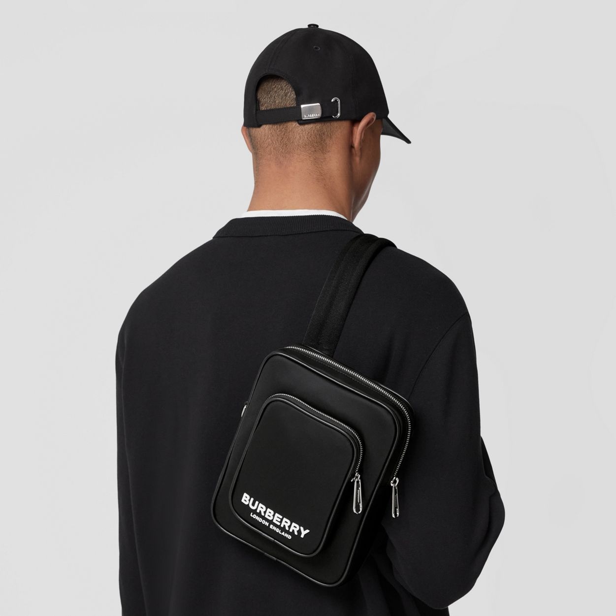 Logo Print Nylon Crossbody Bag - 3