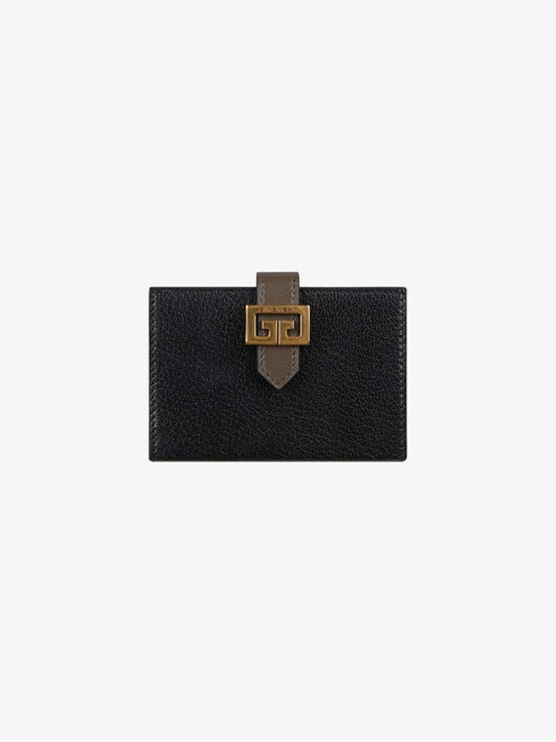 TWO-TONED GV3 WALLET IN LEATHER 1