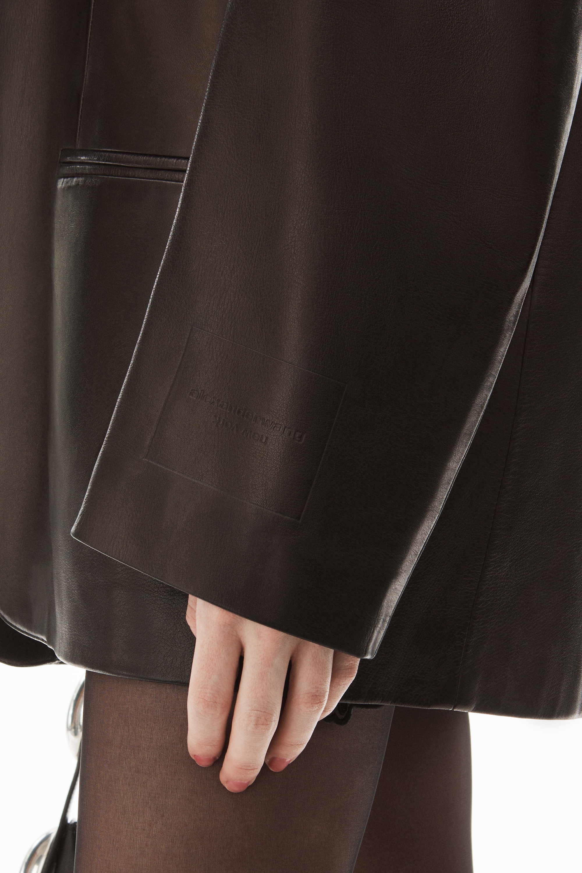 BLAZER IN BUTTERY LEATHER - 6