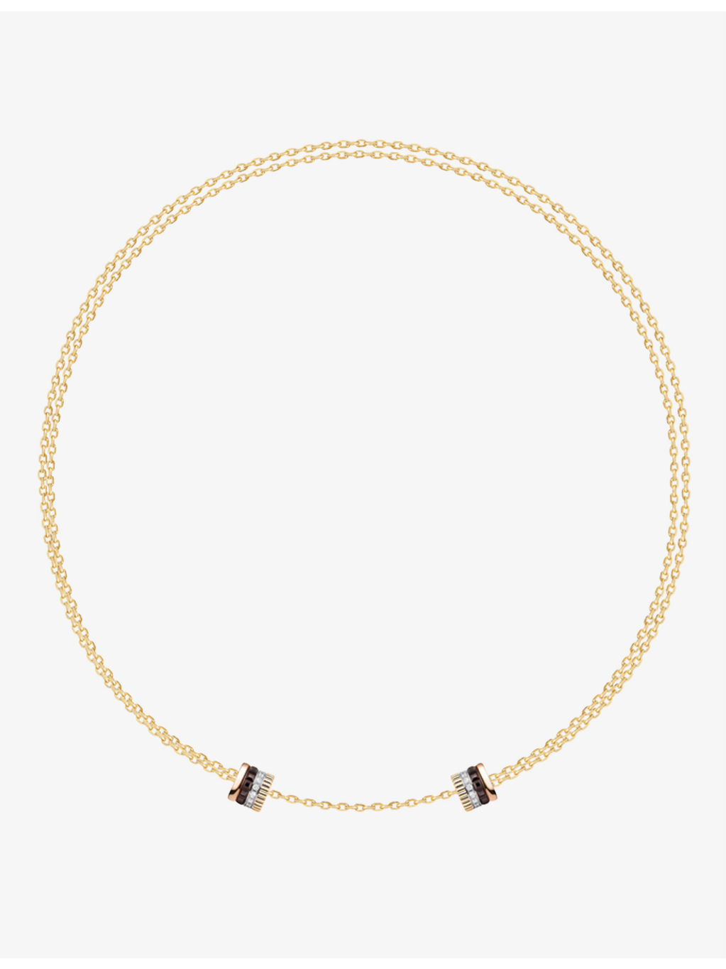 Quatre Classique 18ct yellow-, white- brown and rose-gold and 0.24ct brilliant-cut necklace - 3