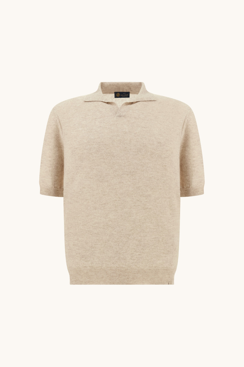 Paul & Shark OPEN‑COLLAR POLO IN CASHMERE AND ZEPHIR LINEN outlook