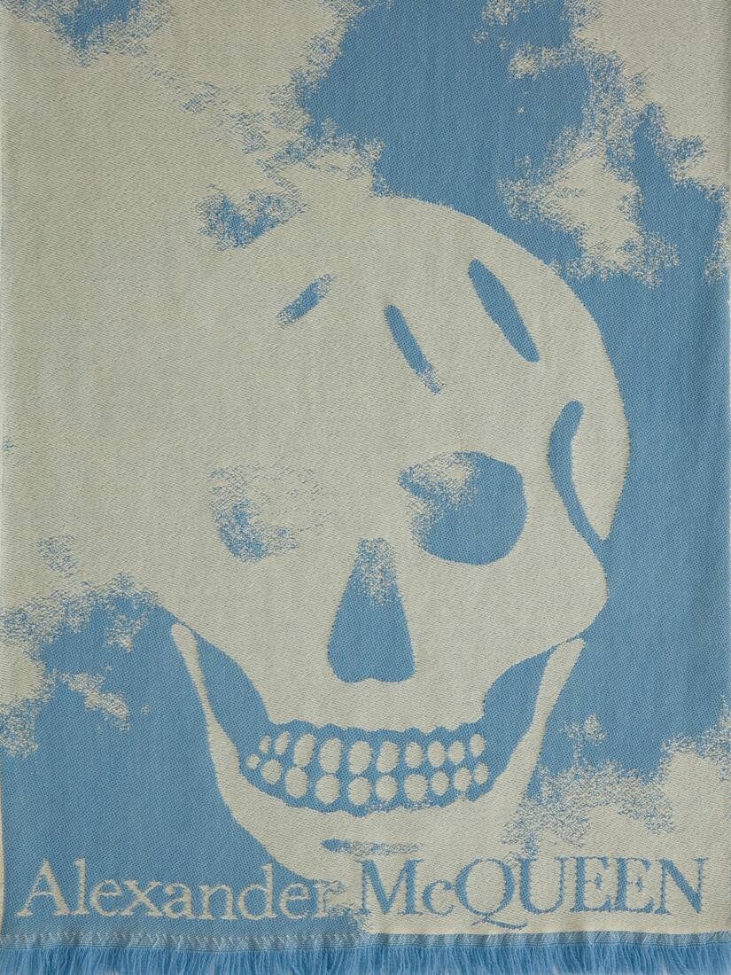 Daybreak Skull Scarf in Blue/yellow - 4
