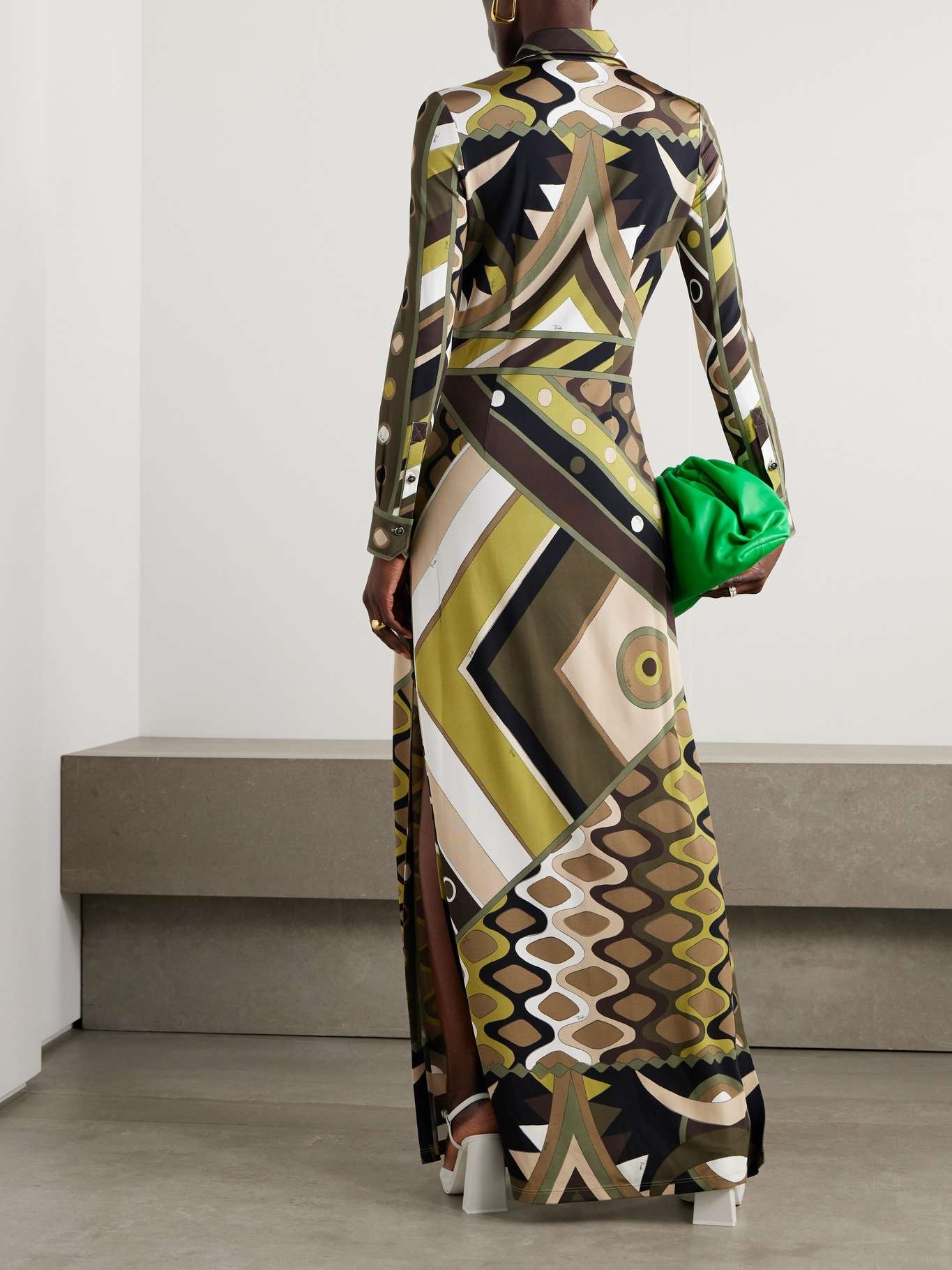Printed jersey maxi dress - 3