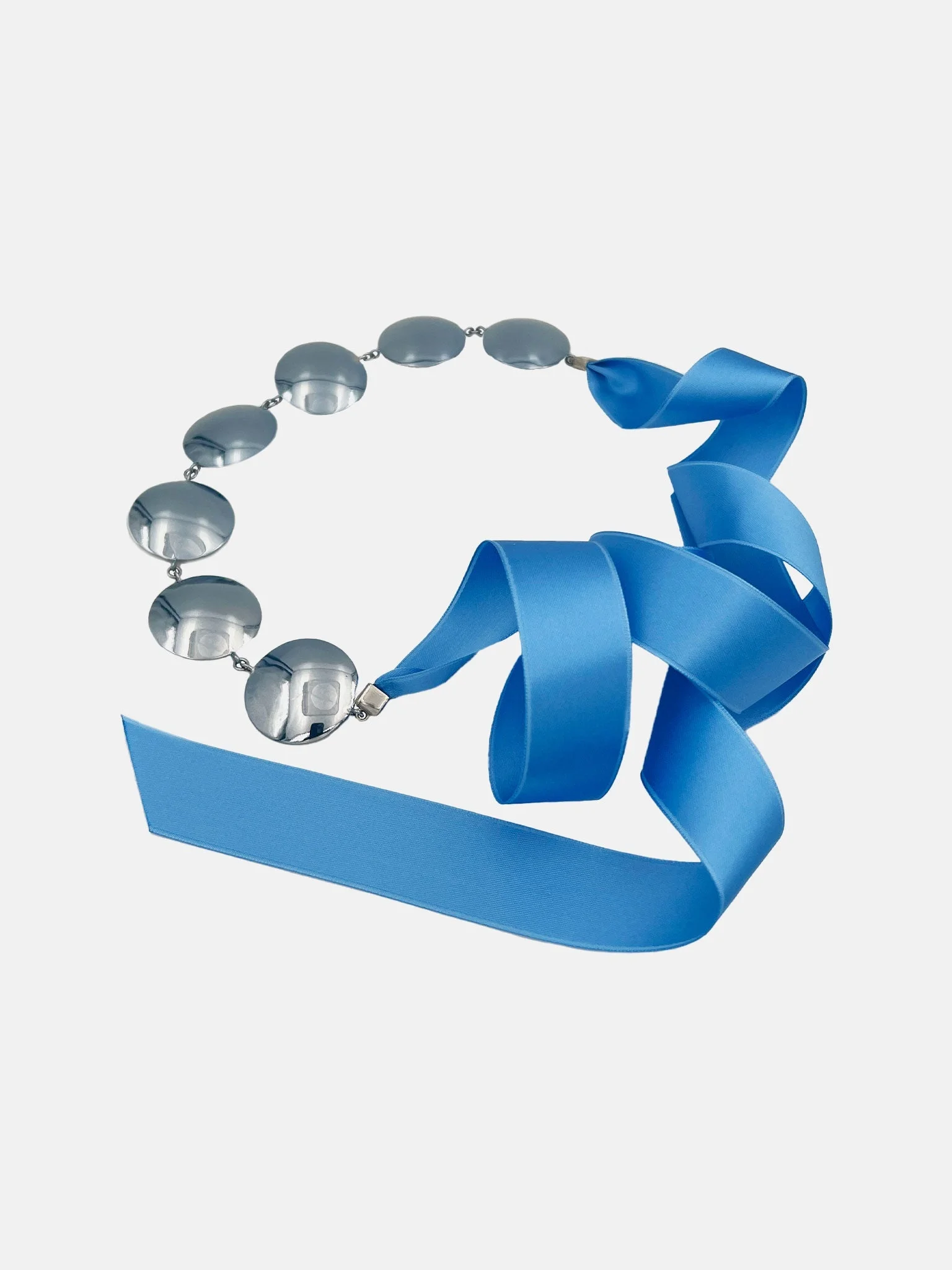 NUCLEAR BOW NECKLACE BABY BLUE - 1