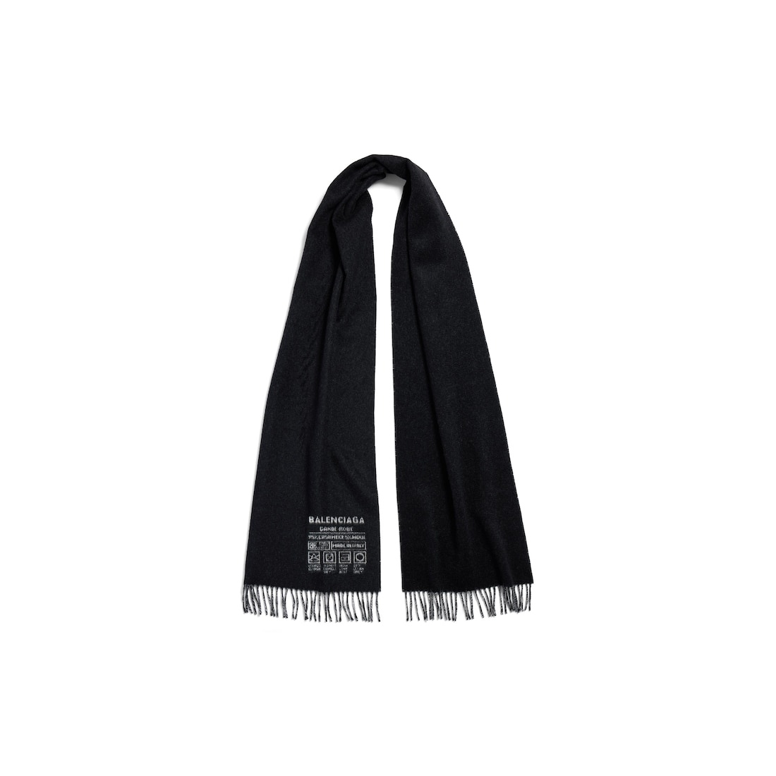 Women's Balenciaga Garde-robe Scarf in Black/white - 2