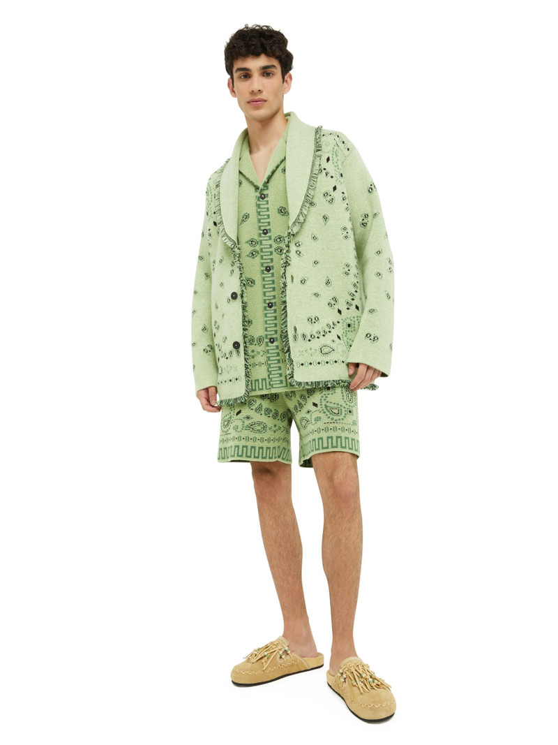 Alanui Cotton Piquet Bandana Shorts outlook
