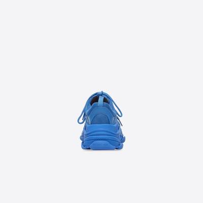 BALENCIAGA Men's Triple S Sneaker in Blue outlook