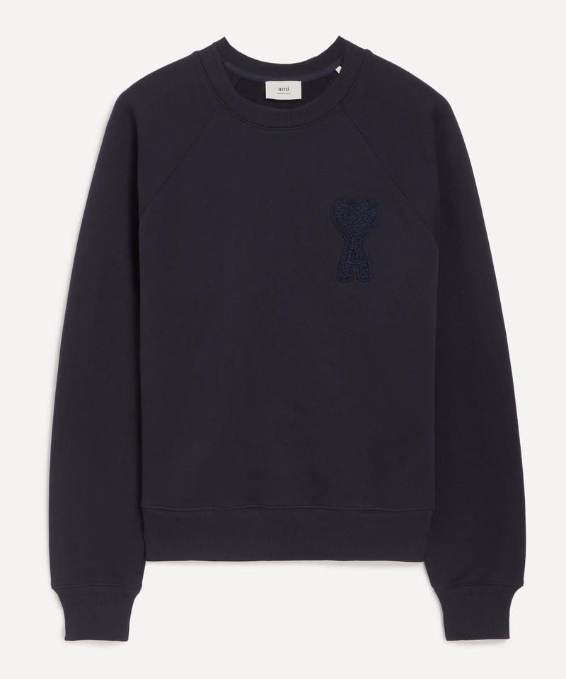 Navy Ami de Coeur Patch Sweatshirt - 1