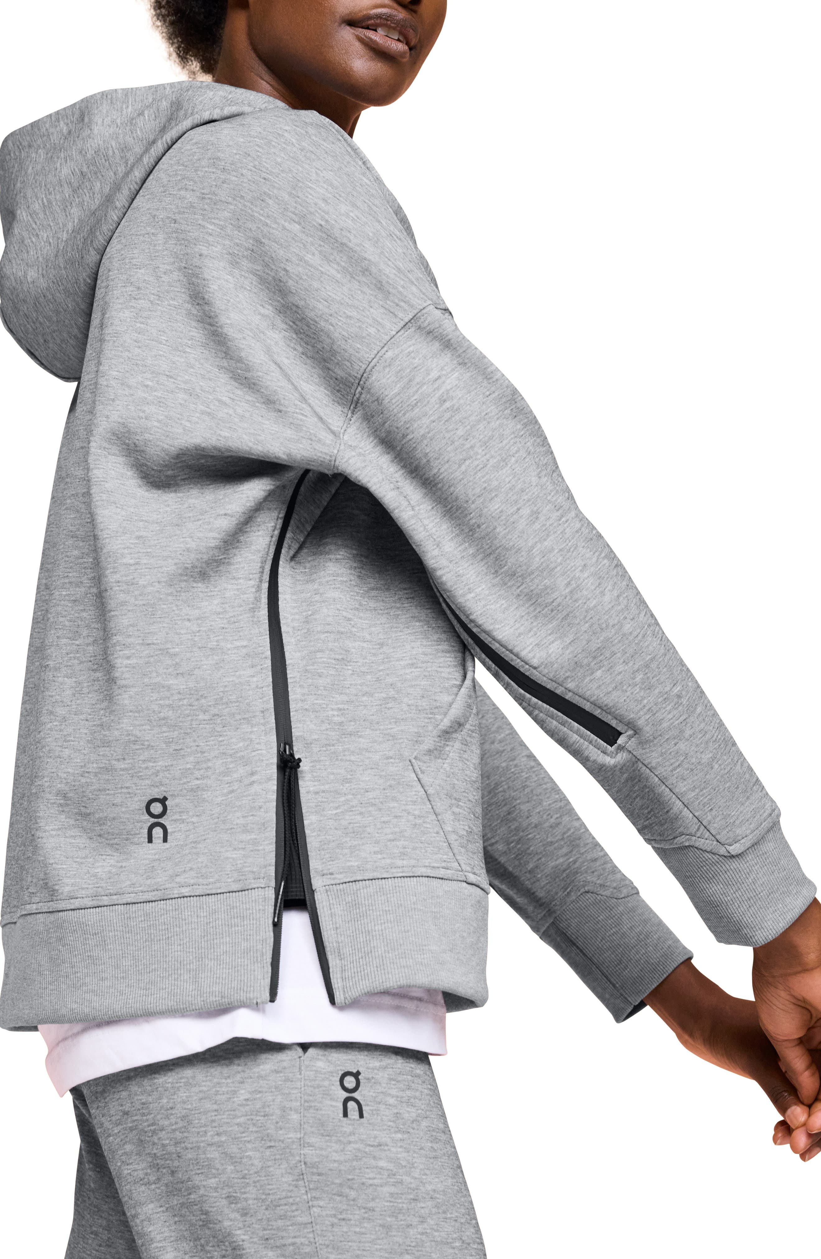 On Recycled Polyester Blend Hoodie in Grey at Nordstrom - 3