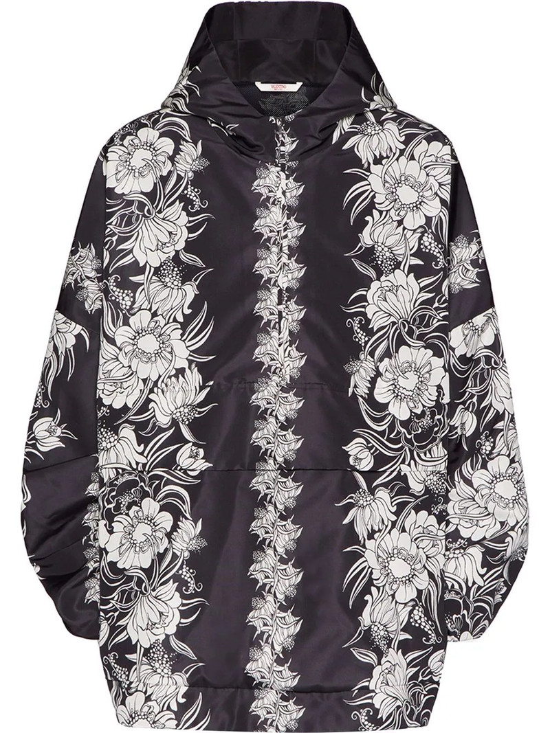 graphic-print hooded jacket 1